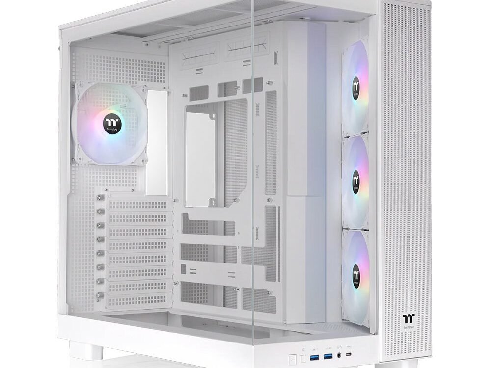Thermaltake View 380 XL TG ARGB | Mid Tower Case | Snow (CA-11E-00M6WN-00)