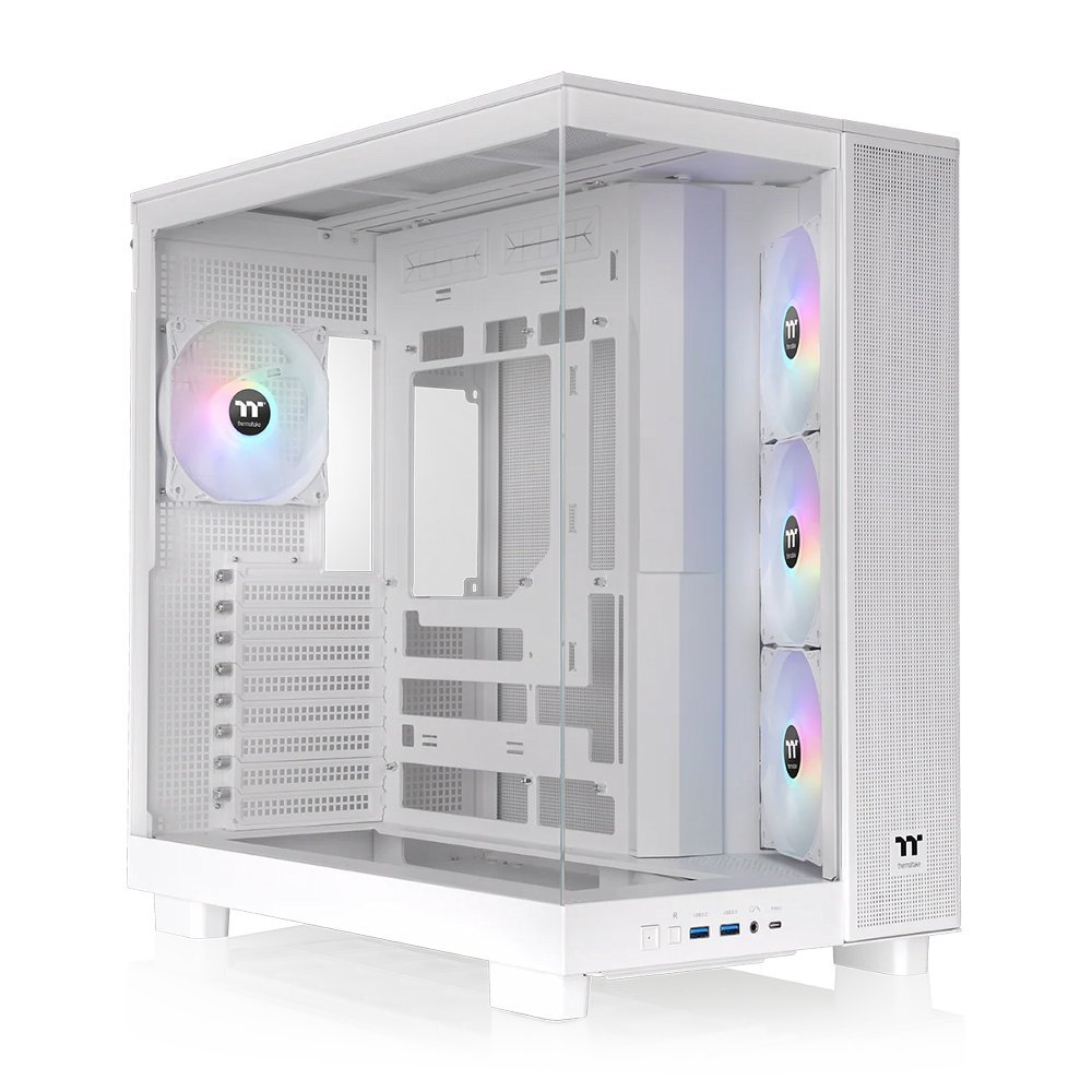 Thermaltake View 380 XL TG ARGB | Mid Tower Case | Snow (CA-11E-00M6WN-00)