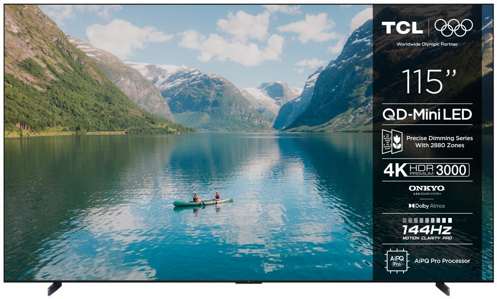 TCL 115C7K | 115" 4K Ultra HD QD-MiniLED | 120Hz | Google TV | HDMI 2.1 | Dolby Vision IQ | Smart TV