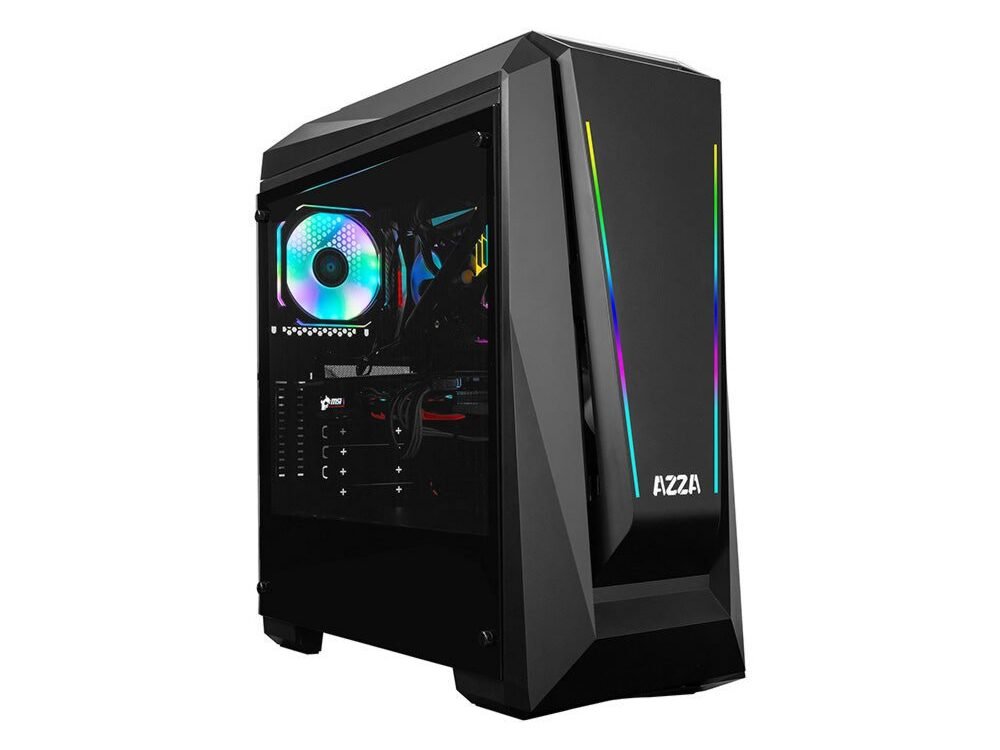 Azza Chroma 410A RGB | Midi Tower Case | Zwart