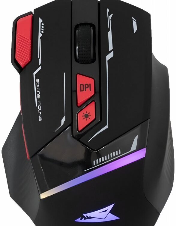 Baracuda MANTA RGB | Bekabelde Gaming Muis | Rechtshandig | USB-A | 12800 DPI | Zwart