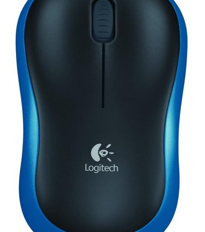 Logitech M185 | Draadloze Muis | Links- en Rechtshandig | RF | 1000 DPI | Zwart/Blauw