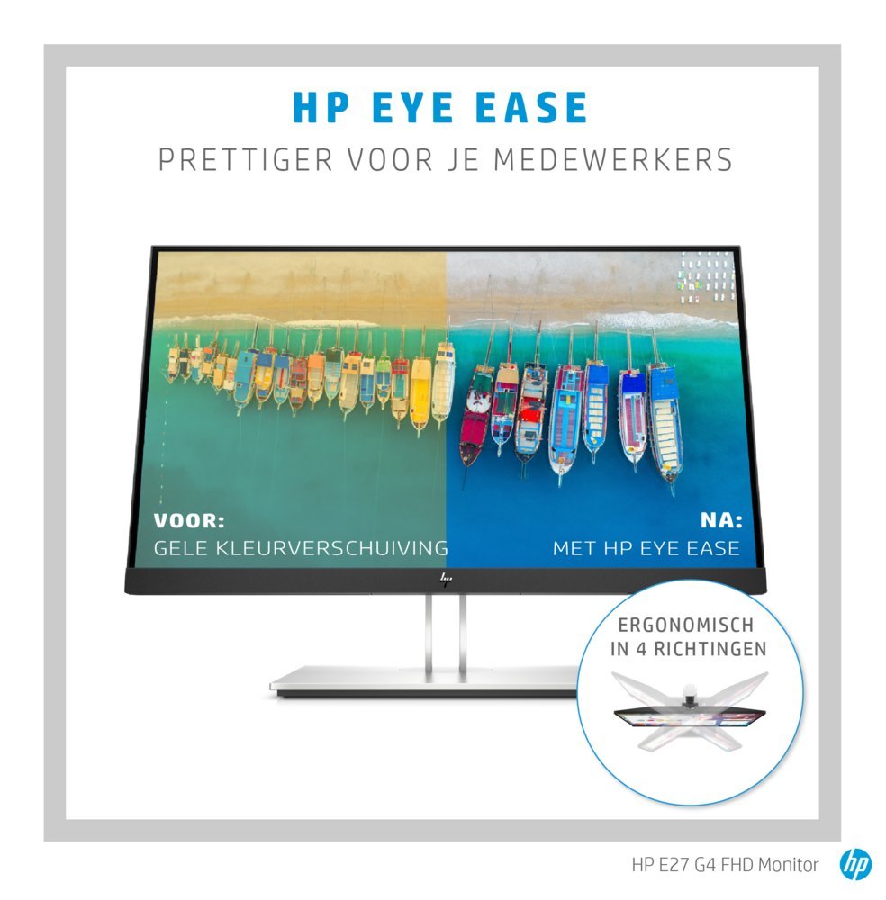 HP E-Series E27 G4 27" | 1920x1080 IPS | 60Hz | Full HD Monitor | Zwart - Afbeelding 13