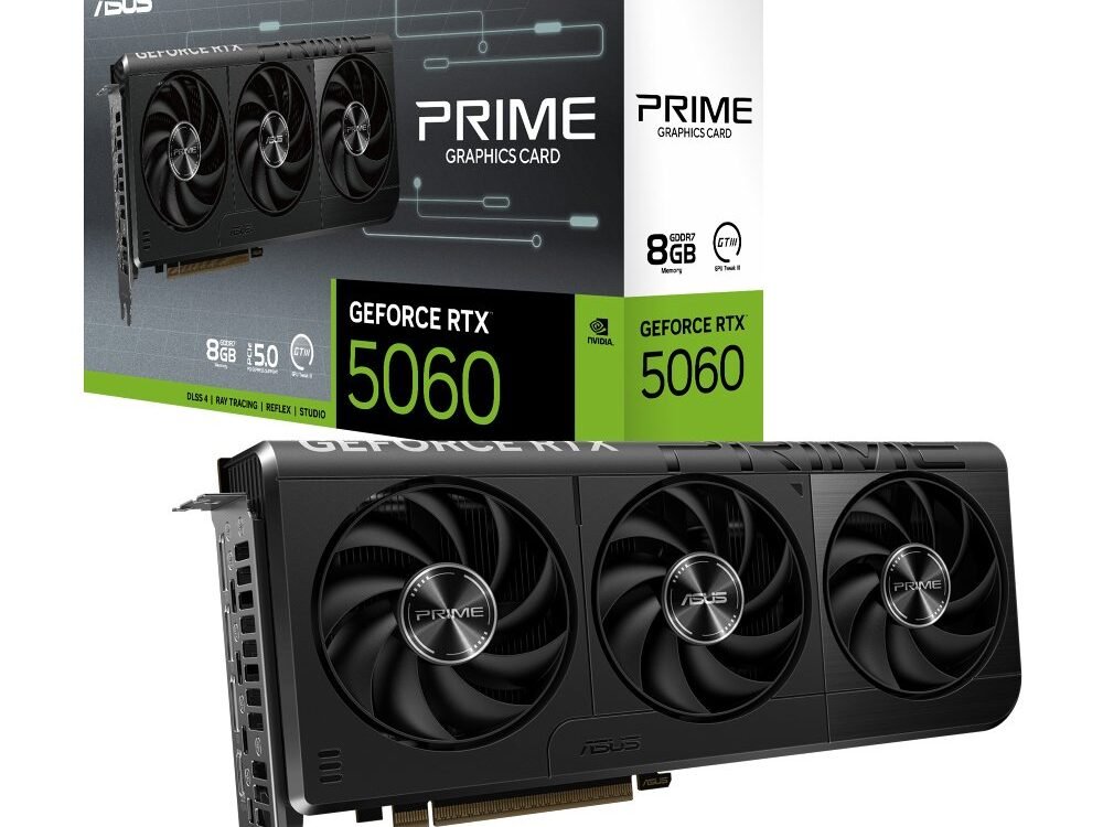 ASUS Prime GeForce RTX 5060 | 8GB GDDR7 | DLSS 4 | Videokaart | Nvidia GPU