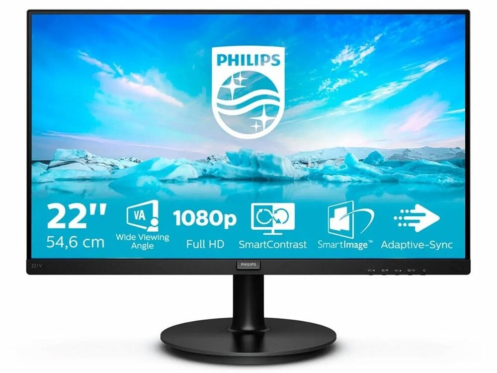 Philips V Line 221V8/00 | 21,5" Full HD Monitor | 1920x1080 | Zwart