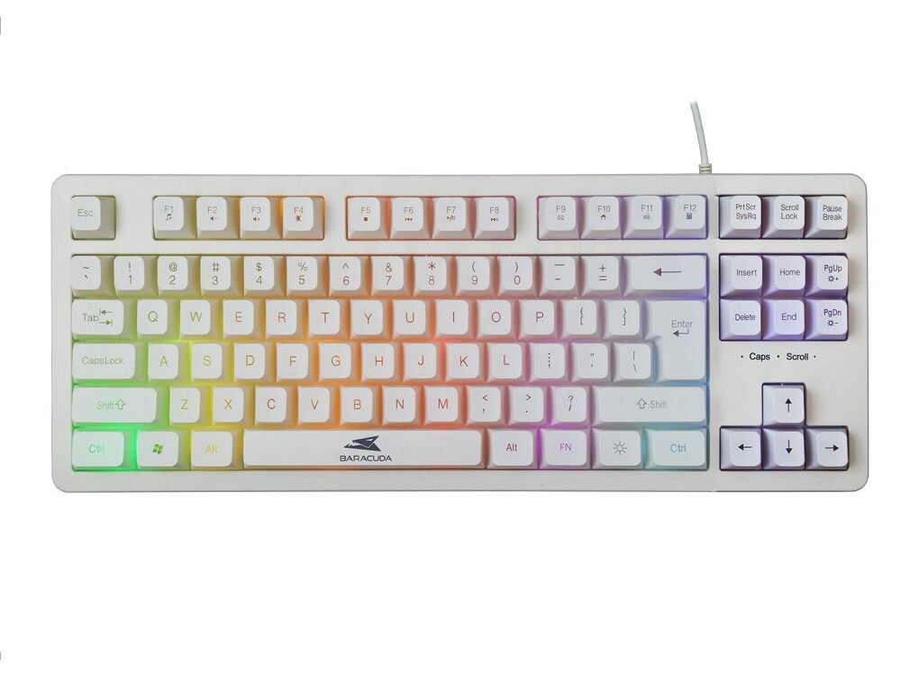 Baracuda KRILL RGB | Tenkeyless Bedraad Gaming Toetsenbord | QWERTY | Wit