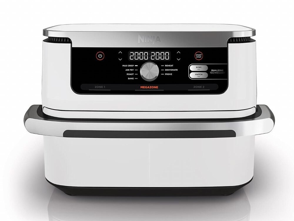 Ninja AF500EUWH Airfryer | Dubbele Mand | 10,4 Liter | Vrijstaand | 2470 Watt | Wit