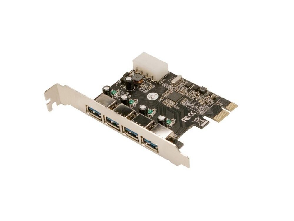 LogiLink PC0057A | PCI Express USB 3.2 Gen 1 (3.1 Gen 1) Kaart | 4x USB-A Poorten | 5 Gbit/s | Intern