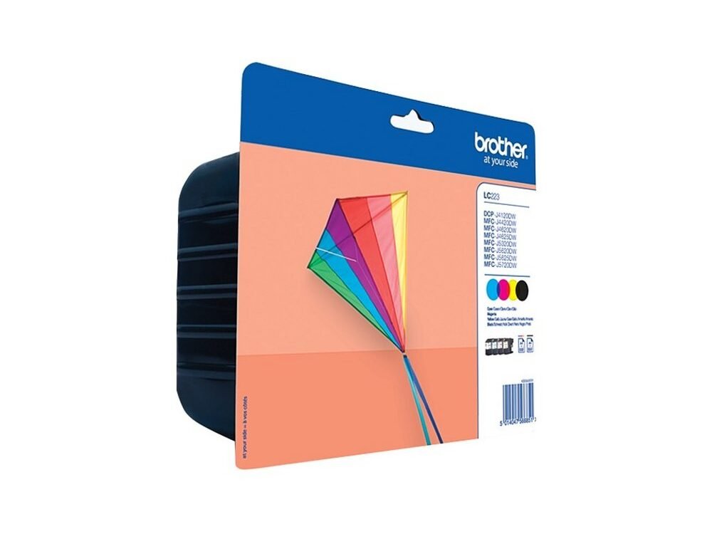Brother LC-223VALBPDR | Originele Zwart, Cyaan, Magenta, Geel Inktcartridges | Multipack