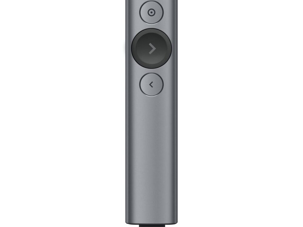 Logitech Spotlight Presenter | Draadloos | Bluetooth & USB 2.4 GHz | Bereik tot 30 meter | Grijs