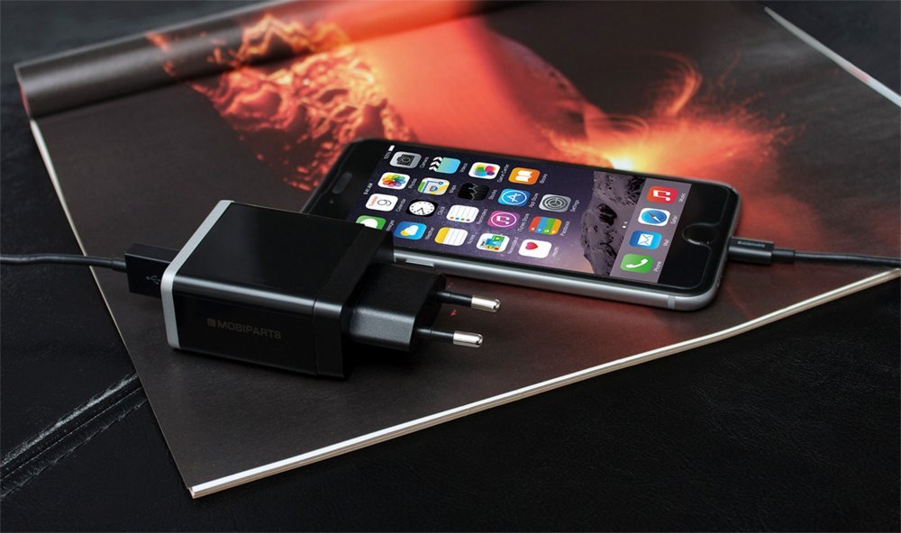 Mobiparts Quick Charge Wall Charger | Dual USB-A Oplader 26W / 4.6A | Zwart - Afbeelding 3