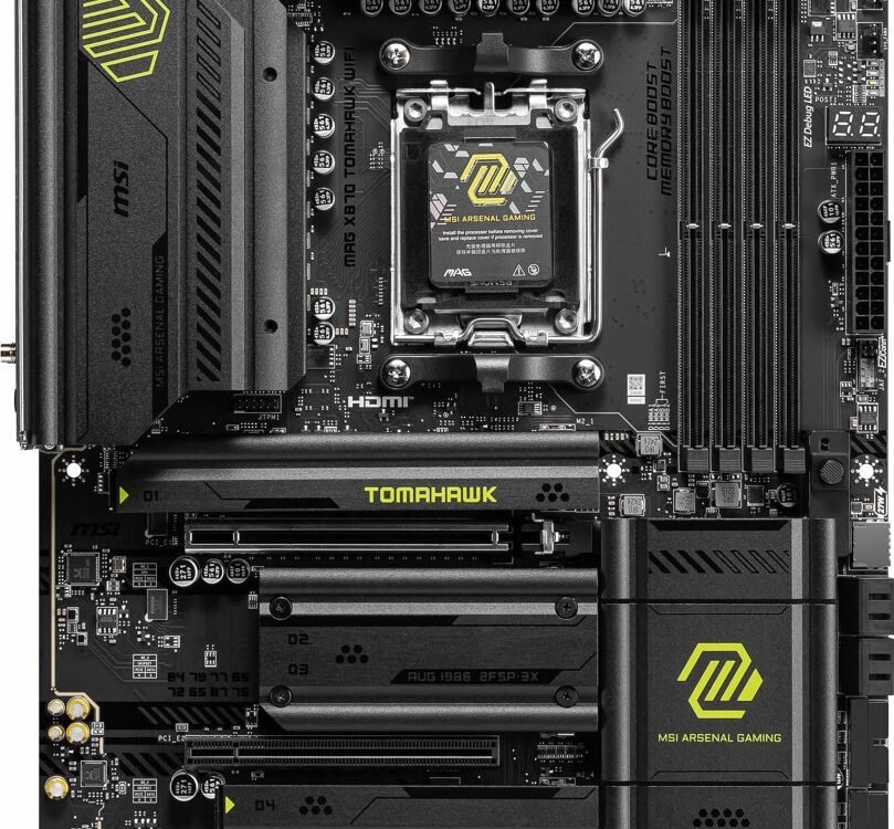 MSI MAG X870 TOMAHAWK WIFI | Socket AM5 | AMD X870 | 4xDDR5 | ATX | Moederbord