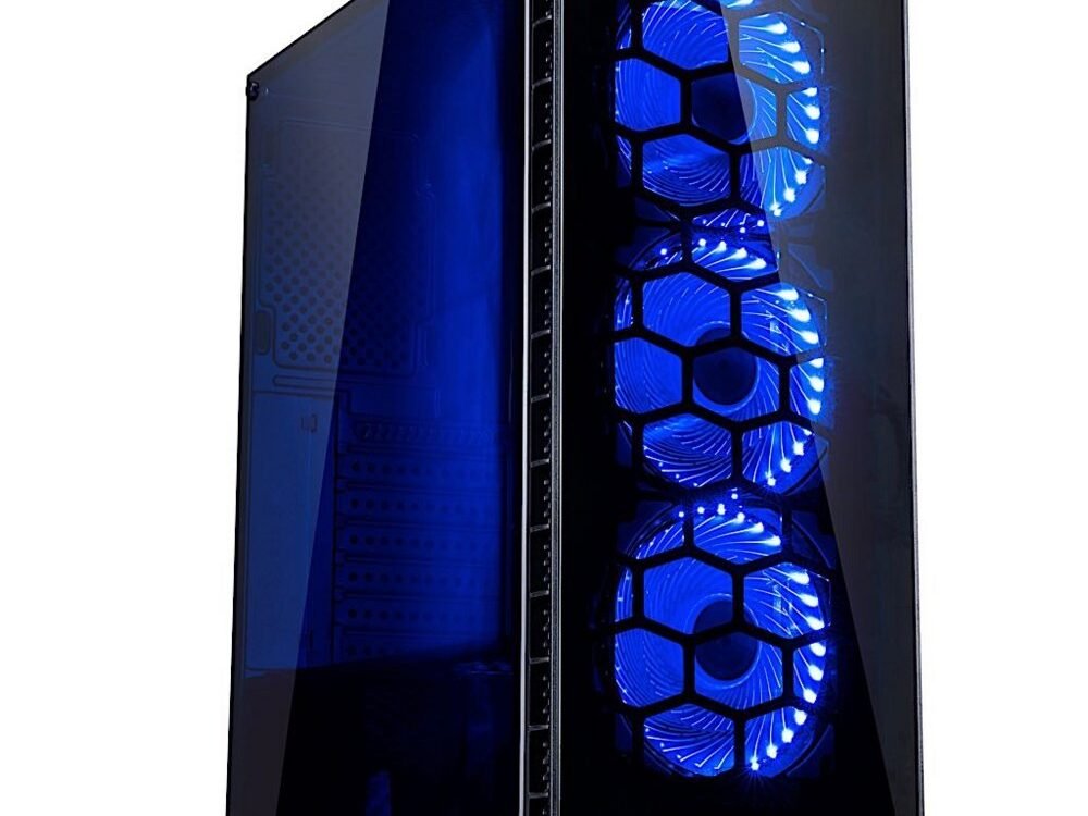 Inter-Tech CXC2 Blue Light | Midi Tower Case | Zwart