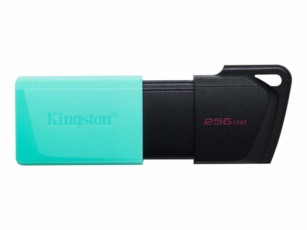 Kingston DataTraveler Exodia M | 256GB USB-A 3.2 Flash Drive | Zwart/Turkoois