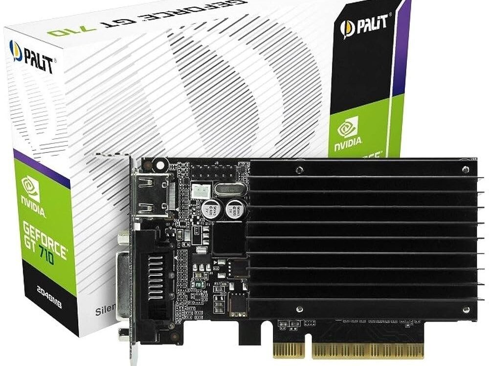 Palit GeForce GT 710 | 2GB GDDR3 VRAM | Passieve Koeling | Low Profile | Videokaart | GPU | NVIDIA