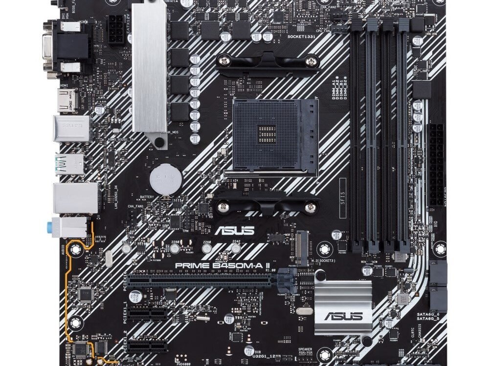 ASUS PRIME B450M-A II | Socket AM4 | AMD B450 | 4xDDR4 | Micro-ATX | Moederbord