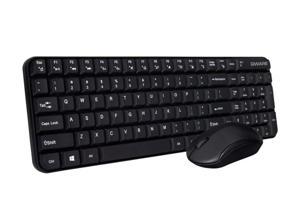 QWARE Wireless Waterford Black Toetsenbord + Muis