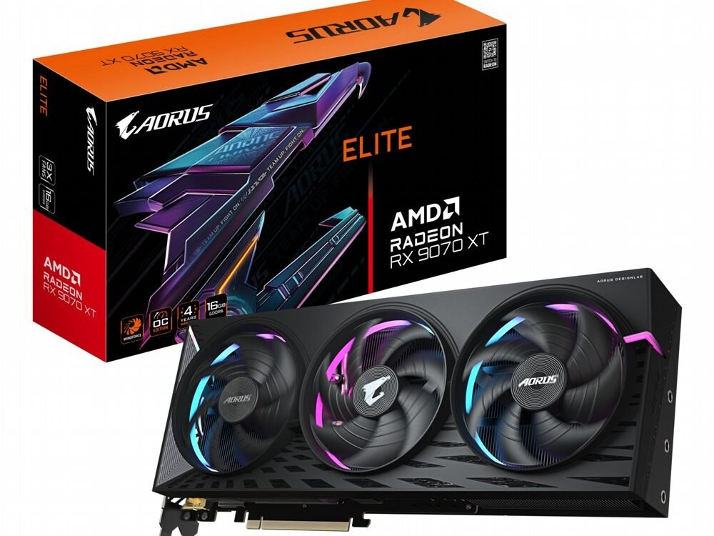 Gigabyte AORUS Radeon RX 9070 XT ELITE | 16GB GDDR6 VRAM | Videokaart | GPU | AMD