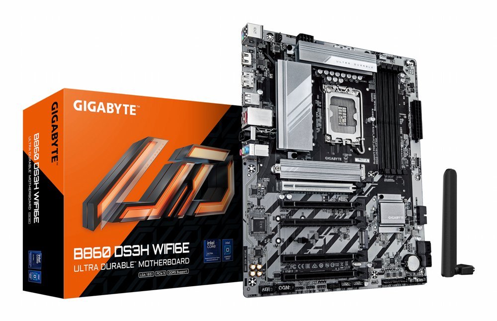 Gigabyte B860 DS3H WIFI6E | Socket LGA 1851 (V1) | Intel B860 | 4xDDR5 | ATX | Moederbord