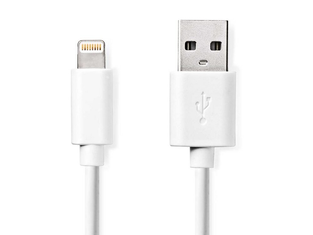 Nedis CCGL39300WT30 | Lightning-naar-USB-A kabel | 3 m | Lightning Male naar USB-A Male | Opladen en synchroniseren | Wit