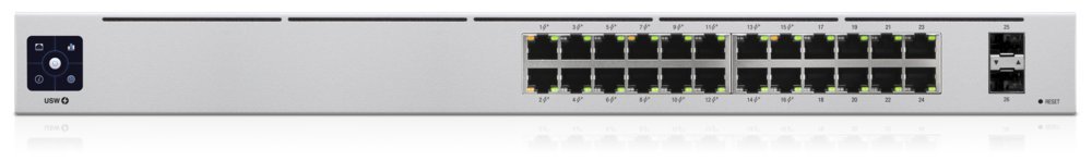 Ubiquiti UniFi 24-Port PoE | Managed L2/L3 Switch | 24 Poorten | Gigabit Ethernet (10/100/1000 Mbps) | PoE | 1U Rackmount | Zilver