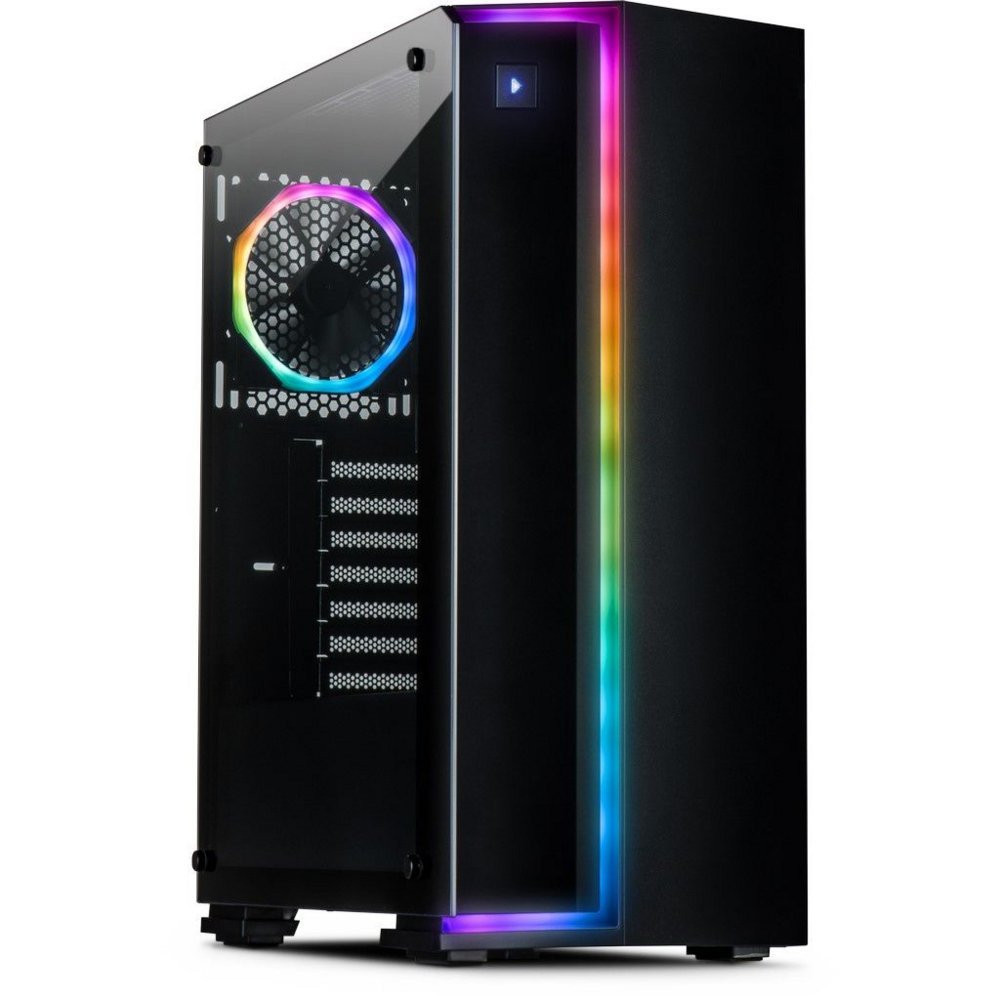 Inter-Tech S-3906 Renegade RGB | Midi Tower Case | Zwart