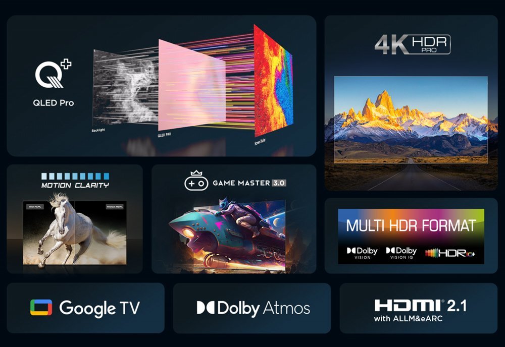 TCL 43C655 | 43'' Ultra HD 4K | QLED Smart TV | Wifi | Google TV | Local Dimming | Dolby Vision | 60Hz - Afbeelding 9