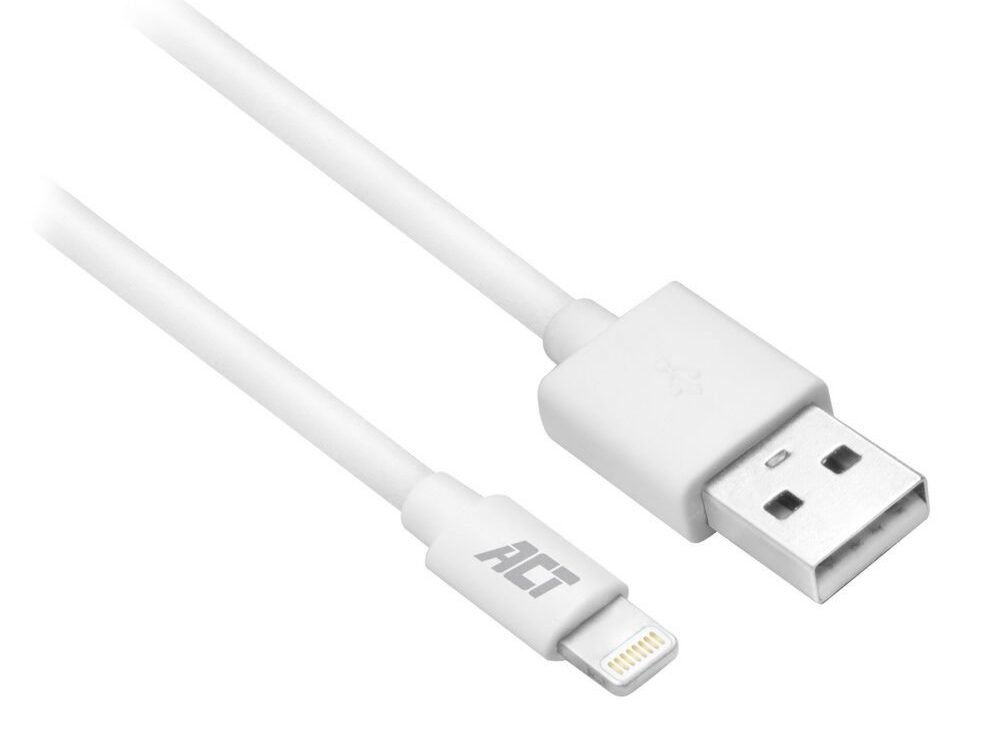 ACT kabel | USB-A naar Lightning | 1 m | Wit | AC3011