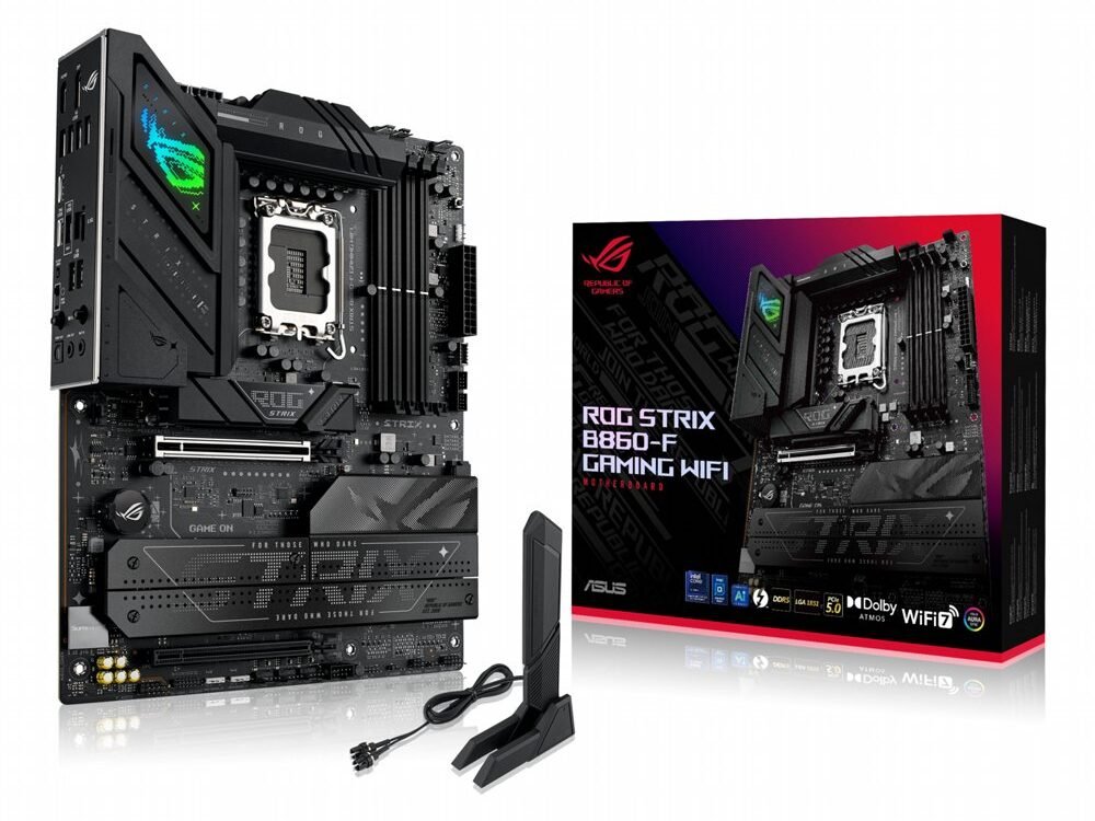 ASUS ROG Strix B860-F GAMING WIFI | Socket LGA 1851 | Intel B860 | 4xDDR5 | ATX | Moederbord