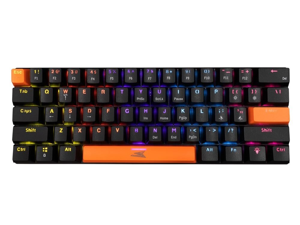 Baracuda DOLPHIN RGB 60% | Bedraad Gaming Toetsenbord | Blue Switches | Anti-Ghosting | QWERTY | Zwart