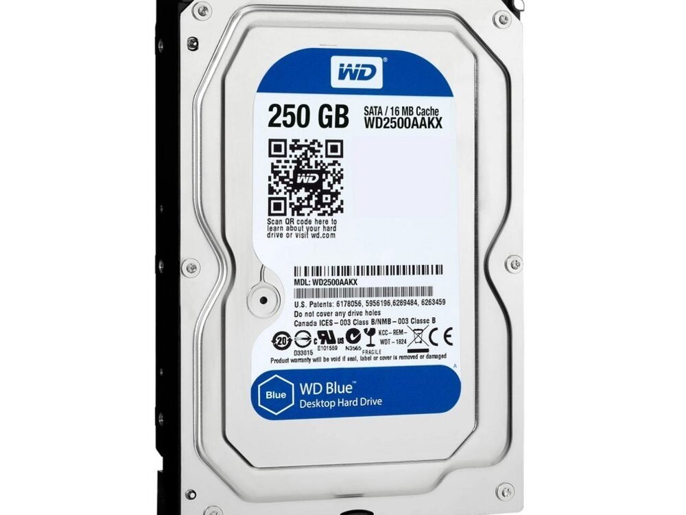 Western Digital Blue HDD 3.5" | 250GB SATA III | 7200RPM | PULLED