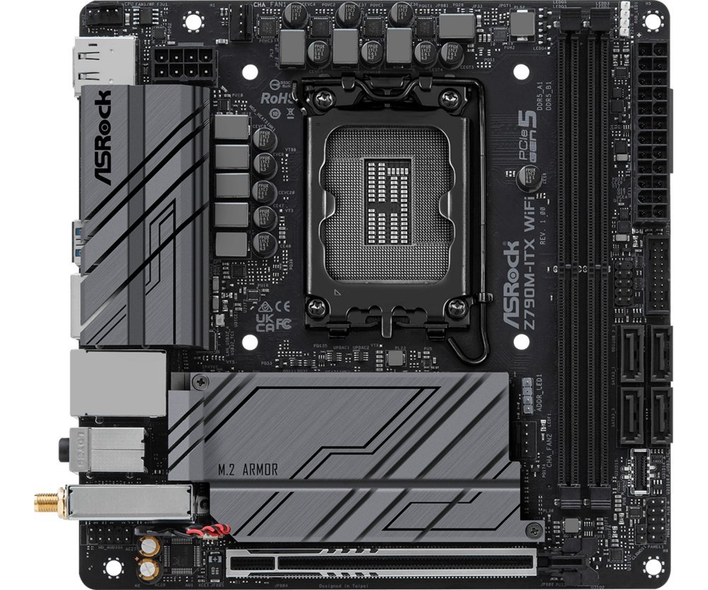 Asrock Z790M-ITX WiFi | Socket LGA 1700 | Intel Z790 | 2xDDR5 | Mini-ITX | Moederbord - Afbeelding 3