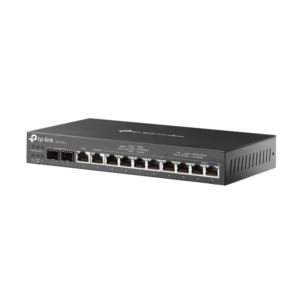 TP-Link Omada TL‑ER7212PC | Gigabit VPN Router & PoE+ Switch | 110 W PoE+ | Omada SDN Controller | Fanless Desktop/Wall - Afbeelding 5