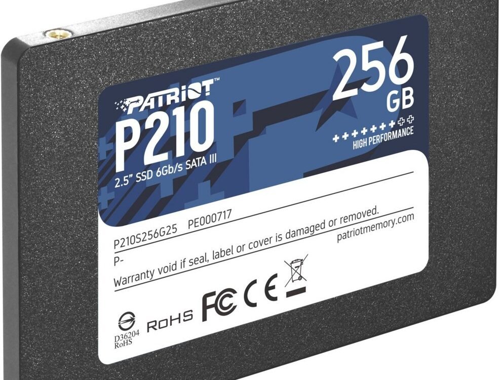 Patriot Memory P210 | 256 GB SATA SSD | 2,5″ | tot 520 MB/s Lezen | tot 430 MB/s Schrijven
