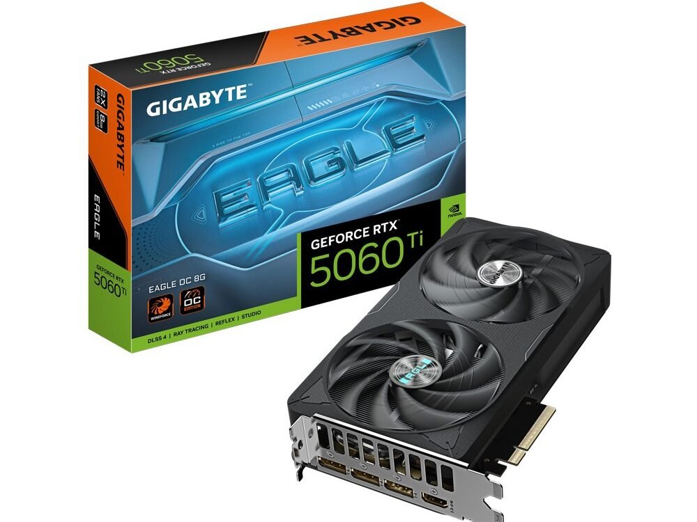 GIGABYTE GeForce RTX 5060 Ti EAGLE OC | 8GB GDDR7 | DLSS 4 | Videokaart | Nvidia GPU