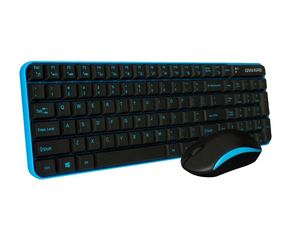 QWARE Wireless Waterford Toetsenbord + Muis Blauw