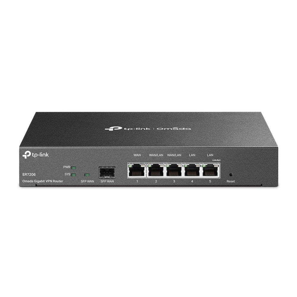 TP-Link TL‑ER7206 | SafeStream Multi‑WAN VPN Router | Gigabit | Omada SDN | Geen Wi‑Fi