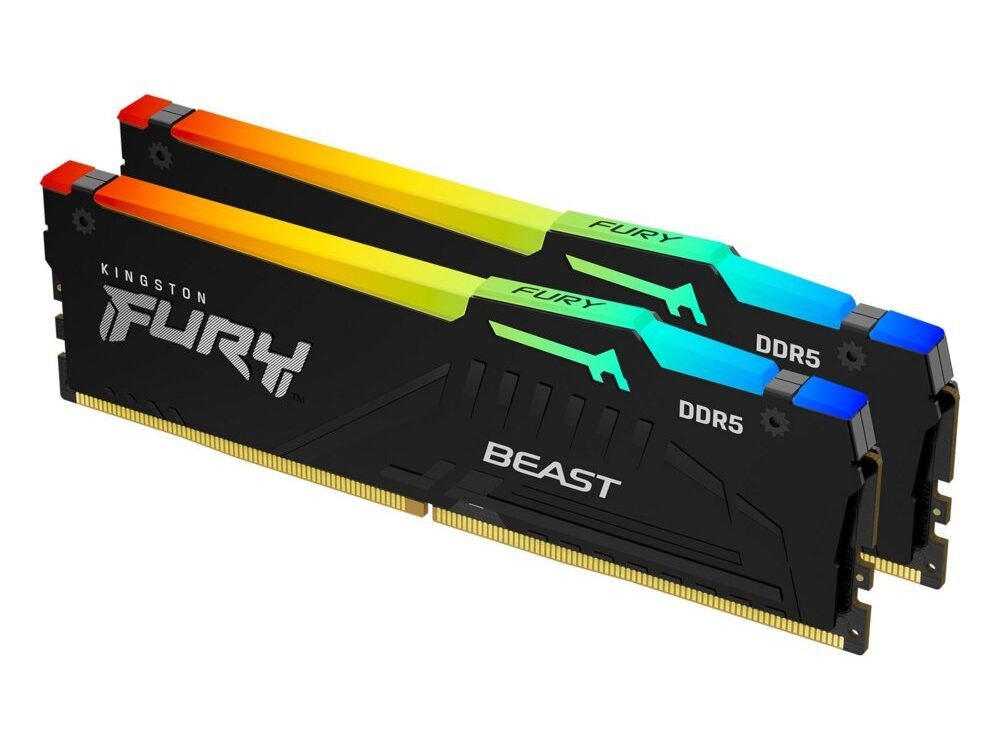 Kingston Technology Fury Beast RGB | 64GB 2x32GB DDR5 | 5600MHz | DIMM | CL40 | Geheugenmodule | RAM