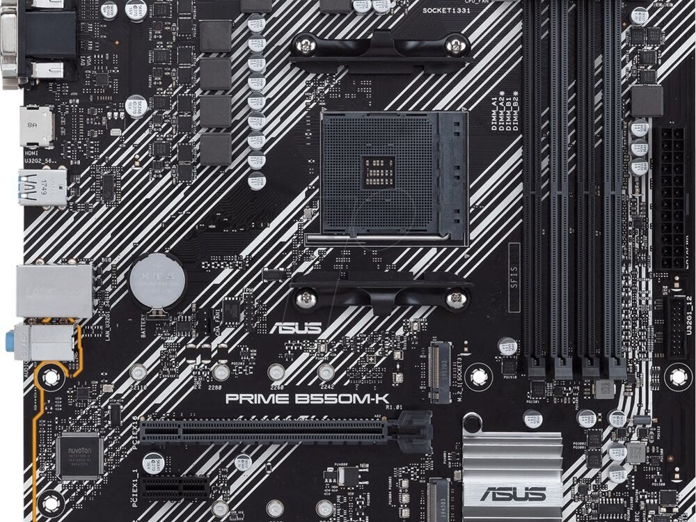 ASUS PRIME B550M-K | Socket AM4 | AMD B550 | 4xDDR4 | Micro-ATX | Moederbord