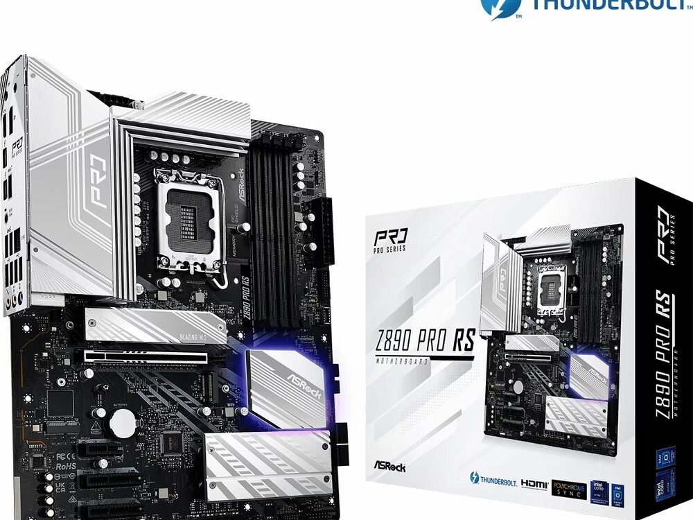 Asrock Z890 Pro RS | Socket LGA 1851 | Intel Z890 | 4xDDR5 | ATX | Moederbord