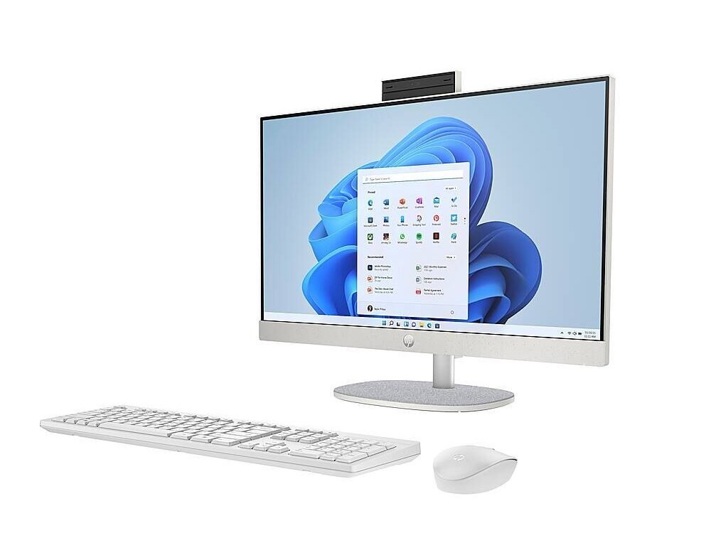 HP All-in-One 24-cr0037ny | 23,8" Full HD IPS | AMD Ryzen 5 7520U | 8GB LPDDR5 | 512GB SSD | Windows 11 Professional | Inclusief Toetsenbord en Muis