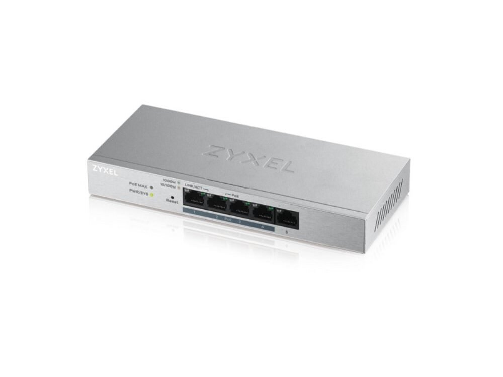 Zyxel GS1200-5HP v2 | Managed Switch | 5 Poorten | Gigabit Ethernet | PoE