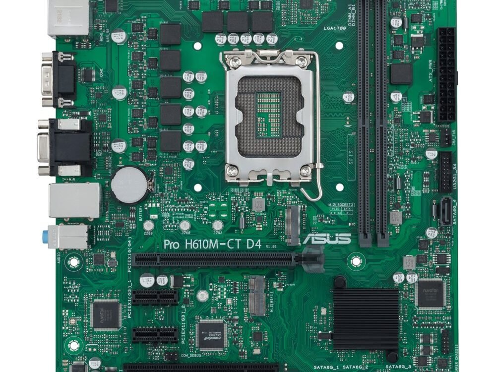 ASUS PRO H610M-C D4-CSM | Socket LGA 1700 | Intel H610 | 2xDDR4 | Micro-ATX | Moederbord