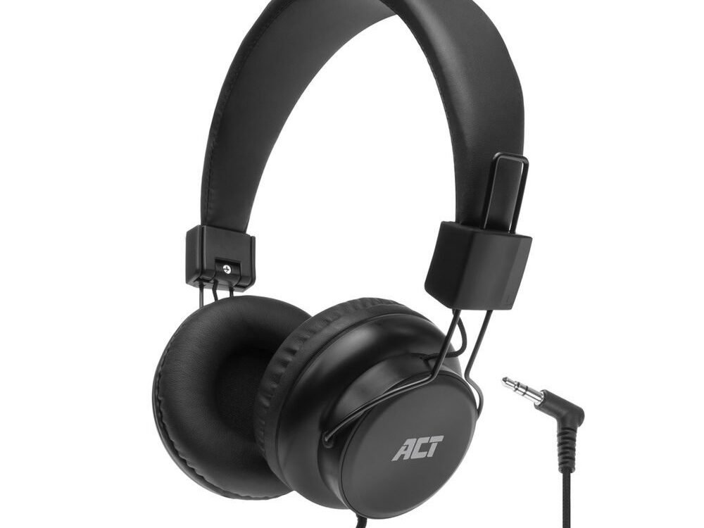 ACT AC9300 | On-Ear Bedrade 3,5mm Koptelefoon | Zwart