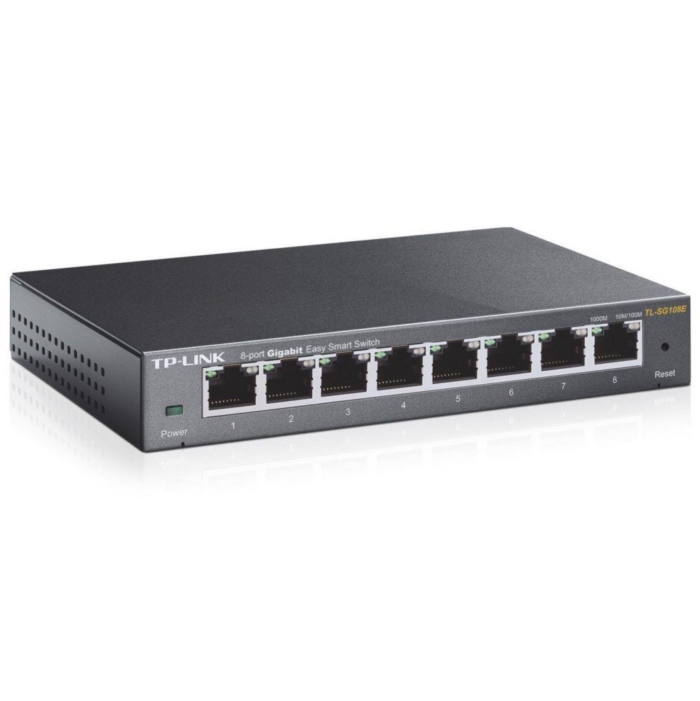 TP-Link TL-SG108S | Unmanaged Switch | 8 Poorten | Gigabit Ethernet (10/100/1000 Mbps) | Desktop