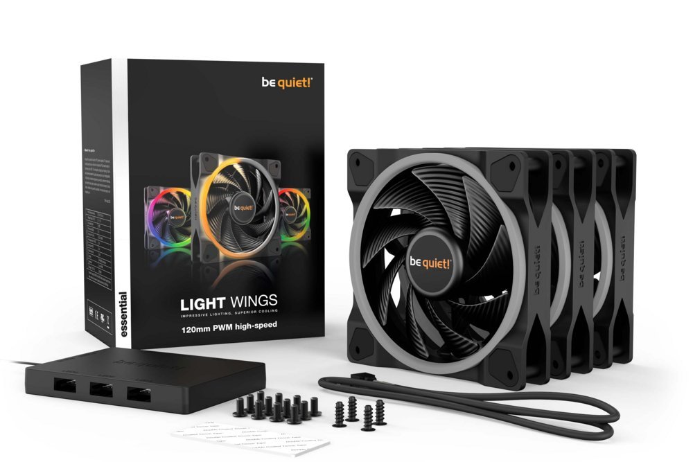be quiet! Light Wings ARGB | 140mm PWM Triple Pack | Zwart | 3 Stuks - Afbeelding 7