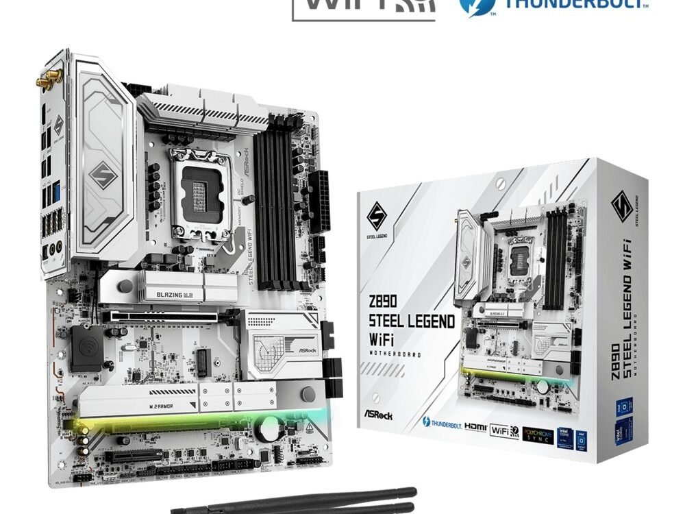 ASRock Z890 Steel Legend WiFi | Socket LGA 1851 | Intel Z890 | 4xDDR5 | ATX | Moederbord