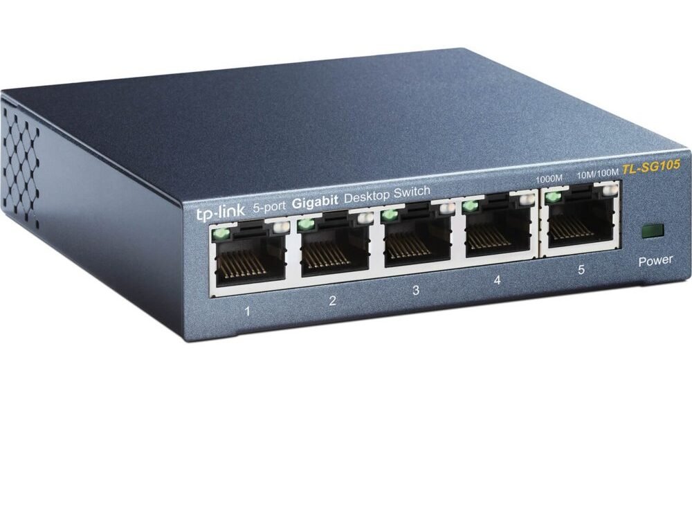 TP-Link TL-SG105 | Unmanaged Switch | 5 Poorten | Gigabit Ethernet (10/100/1000 Mbps) | Zwart