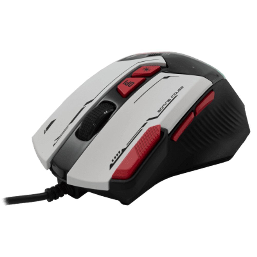 Baracuda MANTA RGB | Bekabelde Gaming Muis | Rechtshandig | USB-A | 12800 DPI | Wit - Afbeelding 4