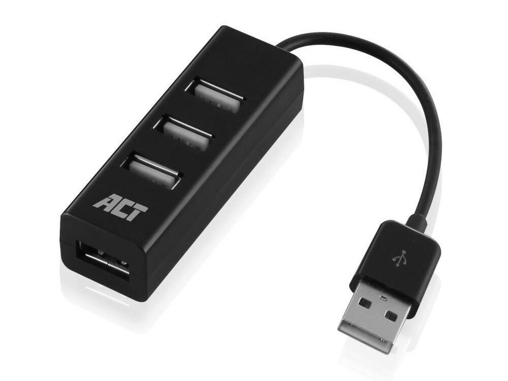 ACT AC6205 | USB 2.0 Interface Hub | 480 Mbps | Zwart